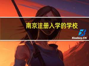 南京注册入学的学校