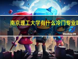 南京理工大学有什么冷门专业吗