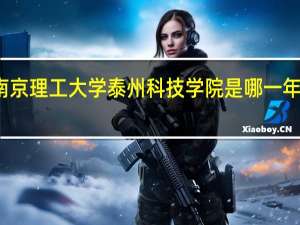 南京理工大学泰州科技学院是哪一年创办的