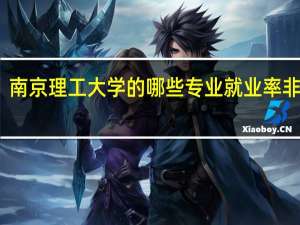 南京理工大学的哪些专业就业率非常高