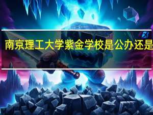 南京理工大学紫金学校是公办还是民办