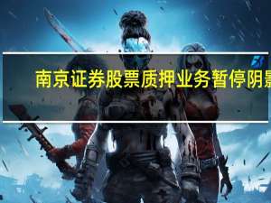 南京证券股票质押业务暂停阴影