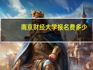 南京财经大学报名费多少
