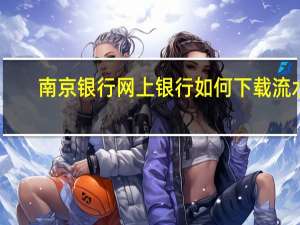 南京银行网上银行如何下载流水（南京银行网上银行）
