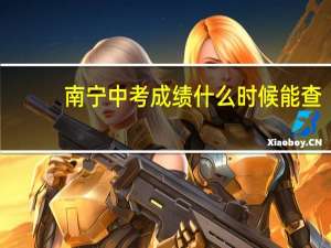 南宁中考成绩什么时候能查