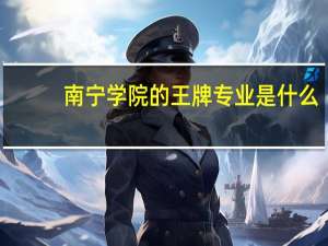 南宁学院的王牌专业是什么