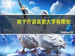 南宁市语言类大学有哪些