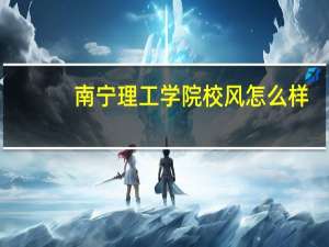 南宁理工学院校风怎么样