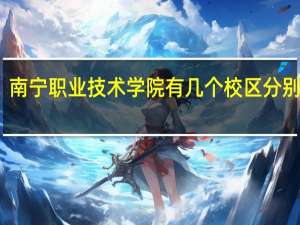 南宁职业技术学院有几个校区 分别在哪
