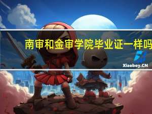南审和金审学院毕业证一样吗