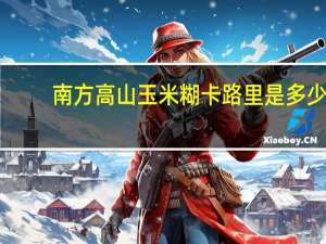 南方 高山玉米糊卡路里是多少