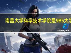 南昌大学科学技术学院是985大学吗