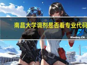 南昌大学调剂是否看专业代码