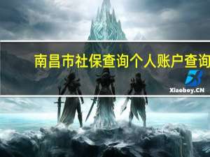 南昌市社保查询个人账户查询（南昌社保查询个人账户查询）