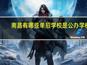 南昌有哪些单招学校是公办学校