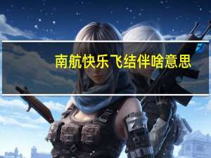 南航快乐飞结伴啥意思（南航 快乐飞）