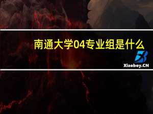 南通大学04专业组是什么