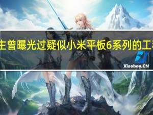 博主曾曝光过疑似小米平板6系列的工程机参数