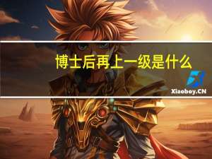 博士后再上一级是什么