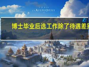 博士毕业后选工作除了待遇差别，还需要考虑哪些问题