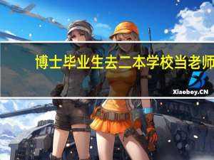博士毕业生去二本学校当老师，到底有没有前途