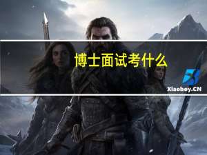 博士面试考什么