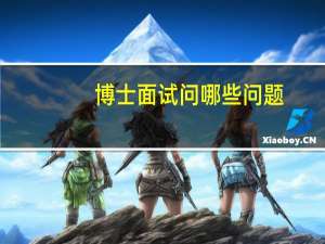 博士面试问哪些问题