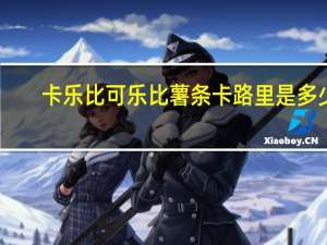 卡乐比 可乐比薯条卡路里是多少