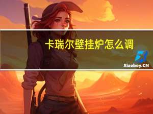 卡瑞尔壁挂炉怎么调