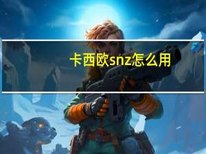 卡西欧snz怎么用