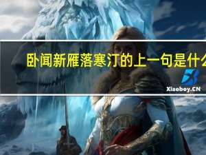 卧闻新雁落寒汀的上一句是什么