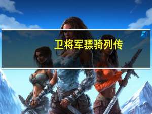 卫将军骠骑列传（卫将军）