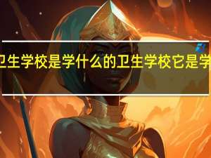 卫生学校是学什么的卫生学校它是学什么的