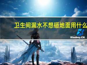 卫生间漏水不想砸地面用什么（卫生间漏水不想砸地面用什么材料）