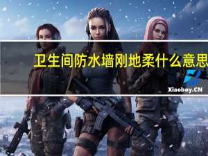 卫生间防水墙刚地柔什么意思