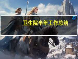 卫生院半年工作总结（卫生院半年工作总结）