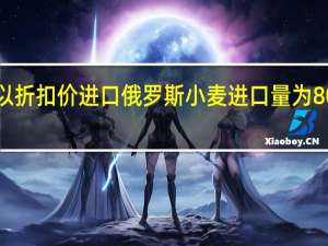 印度考虑以折扣价进口俄罗斯小麦进口量为800万至900万吨