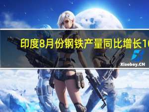 印度8月份钢铁产量同比增长10.9%；电力产量同比增长14.9%