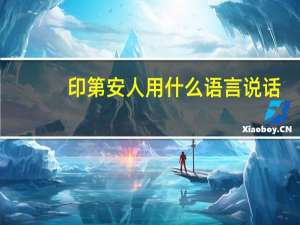 印第安人用什么语言说话
