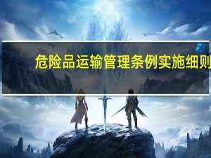 危险品运输管理条例实施细则（危险品运输管理条例）