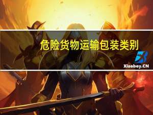 危险货物运输包装类别