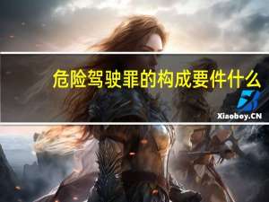 危险驾驶罪的构成要件什么