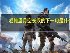 卷帷望月空长叹的下一句是什么