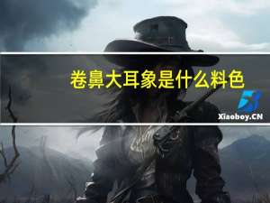 卷鼻大耳象是什么料色