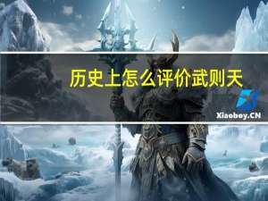 历史上怎么评价武则天