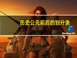 历史公元前后的划分表（公元前后的划分表）