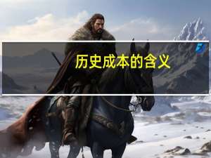 历史成本的含义
