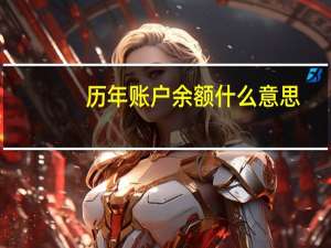 历年账户余额什么意思