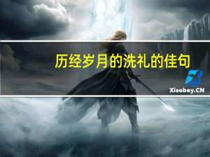 历经岁月的洗礼的佳句