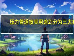 压力管道按其用途划分为三大类